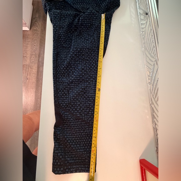 Lululemon Pace Rival Crop Shatter Weave Desert Teal Alberta Lake Black Size 10 - Picture 10 of 10